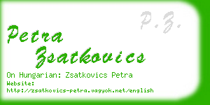 petra zsatkovics business card